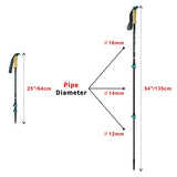HITORHIKE Carbon Fiber Trekking - 2 poles (195g)